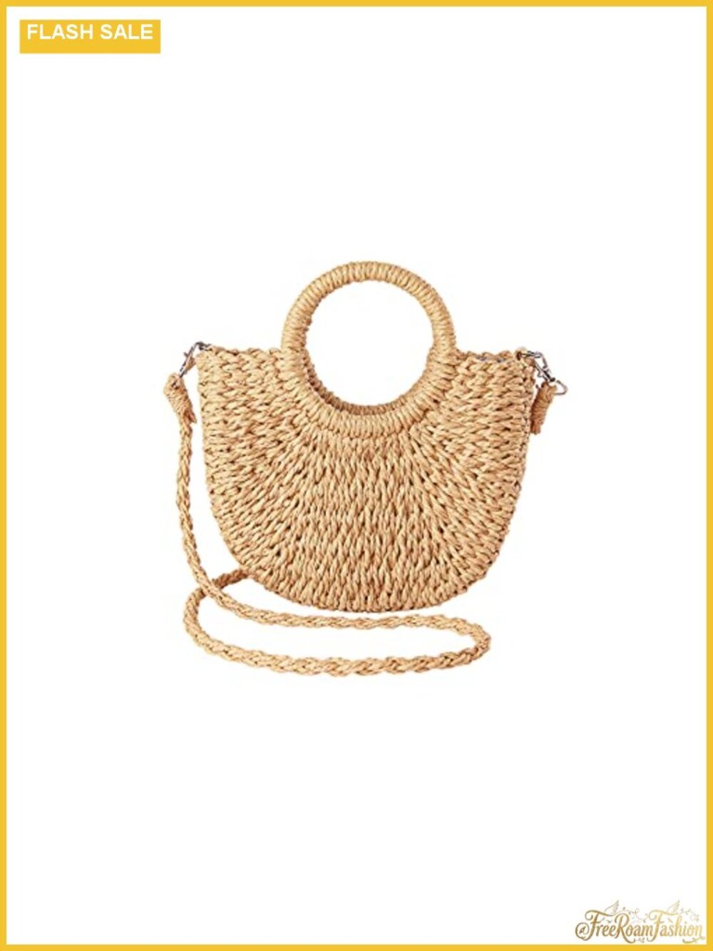 Straw Crossbody Bag for Women Small Boho Purse Handwoven Wicker Clutch
